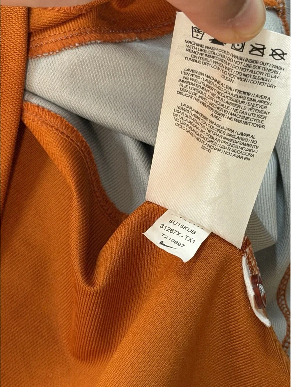 Nike Dri-FIT Texas Longhorns Polo Shirt Men’s 2XL Orange Gray NCAA Golf